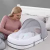 Cama de bebê para dormir, berço para recém-nascidos, ninho de viagem, dobrável, rede mosquiteira, berço infantil, cesta de dormir para 0-24 meses2522