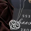 Pendentif Colliers Collier de coeur creux en acier inoxydable pour femmes Crystal Muti-Coeurs Long Cadeau de fête Bijoux de mariage Dropship