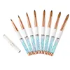 Nail Brushes TIANMI Oil Filling Crystal Handle Art Brush Mink Hair Professional Tools Manicure Design Carving Pen 230909