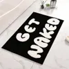 Bath Mats Pink Bath Mat Get Naked Alphabet Soft Flocking Carpet Shower Foot Pad Entrance Doormat Water Absorption Rugs Bathroom De259i