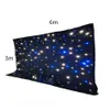 3X6M Blue-White Color LED Star Curtain Party Decoration Stage Backdrop Cloth With DMX512 Lighting Controller For Wedding Event270r