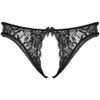 Soutien-gorge Ensembles Femmes Dentelle Garniture Découpe Lingerie Costume Transparent Anneaux En Métal Crop Soutien-Gorge Avec Creux Taille Basse Crotchless G-string279s