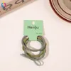 4pcs/set Korea Style Colorful Stripe Hair Rope Children Baby Girl Candy Rubber Hair Bands Lovely Cartoon Solid Scrunchies 2647