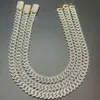 مخصصة للهيب هوب على طراز الذهب السلسلة الذهبية الكوبية الصلبة Sier 10K الذهب الأصفر Moissanite Miami Miami Cupan Beaclace قلادة