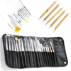 Nail Brushes 20Pcsset Brush With Storage Bag Dotting Pen DIY Design Painting Drawing Polish Gel Art Tool Set Manicure 230909