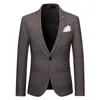 Ternos masculinos Blazers Luxo Homens Slim Fit Check Suit Business Office Formal 2 Pcs Set Pant Casual Casamento Social Smoking Vestido Homme 230909