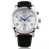 Wristwatches Fashion Jaragar Top Brand Men Steel Case Calendar Hour Week Dial Leather Male Dress Automatic Mechanical Busines Wrist Watches