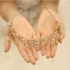 Wedding Hair Jewelry Gold Color Leaf Tiara Crown Floral Bridal Hairband Handmade Headpiece Women Party Prom Tiaras 230909