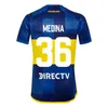 23 24 Boca Juniors Medina Villa Mens Futbol Formaları Fernandez E. Benedetto Cavani Ramirez Varela Vazquez Evde 3. Futbol Gömlekleri Kısa Kol Ülkeleri