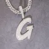 Anpassad G Pendant S Sier med VVS Moissanite med GRA Certificate Hiphop Pendant Moissanite Cuban Letter/Name Pendant