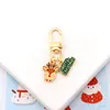 Niedlicher Weihnachts-Schlüsselanhänger, Cartoon-Weihnachtsmann, Glocke, Elch, Schneeflocke, Schlüsselanhänger für Freunde, Kopfhörer-Anhänger, Souvenir-Geschenke