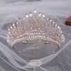 Gioielli per capelli da sposa KMVEXO Viola AB Colore cristallo Diademi da sposa Corona barocca Fascia per la sposa Ornamenti diadema per feste 230909