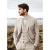 Męskie garnitury Blazers Design garnitur dla mężczyzn 3 sztuki Formalny zestaw balowa ślubnego Slim Fit Kurtka Man Tuxedo Costume Homme 230909
