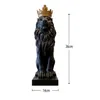 Couronne noire statue de lion décorations artisanales décorations de Noël pour la maison sculpture escultura accessoires de décoration de la maison T200242d