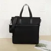 Borsa per laptop con valigetta di design in nylon impermeabile nero da uomo di grande capacità, classica borsa da ufficio alla moda272w
