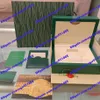 Коробки для часов Поставщик фабрики Зеленая оригинальная коробка Бумаги Подарочные коробки для часов Кожаная сумка Карта для 116610 116660 116710 116613 116500 2157