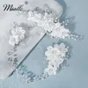 Bruiloft Haar Sieraden Miallo Handgemaakte Bloem Kam Clips voor Vrouwen Accessoires Zilver Kleur Bruids Prom Bruid Hoofddeksel Geschenken 230909