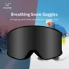 Óculos de esqui Vozapow Magnético Dupla Camada Polarizada Esqui Anti Nevoeiro UV400 Snowboard Homens Mulheres Sobre Óculos Eyewear 230909