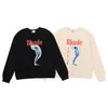 Herenontwerper Hoodie Letter Print Long Sleeve Rhude Men Women Sweatshirts Sweater Hip Hop Hoodies Brand Us Size S-2XL