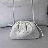 Classique Abottegas Mini Vneta Jodie Intrecciato Designer Fourre-Tout Plissé Tissé Nuage Sac En Cuir Une Épaule Bandoulière Sac À Main Bouton Magnétique Dumpling Girl