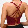 Sutiã de yoga sexy voltar esportes roupa interior de fitness roupas de ginástica das mulheres novo sem costas sutiãs pequeno estilingue acolchoado colete senhora regata L-09253e