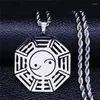 necklaces yin yang silver
