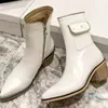 2023 Kadın Tasarımcı Vintage Pocket Western Knight Boots Klasik Seksi Moda Zarif Saf Renk Tarzı