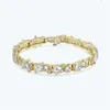 Medboo Ladies Fine Jewelry 14k 옐로우 골드 12.3ct 바게트 VVS Moissanite 다이아몬드 보석 Gra Tennis Bracelets