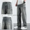 Men's Jeans Mens Jeans Spring And Autumn Vintage American Straight Loose High Street Brand Fashion Overall Casual Pants 230809L230911