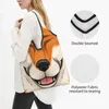 Sacos de compras Tote engraçado portátil animal mercearia shopper bolsa de ombro