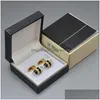 Cuff Links Luxury Cufflinks High Quality Classic Style Cufflink 4 Colors With Box Drop Delivery Jewelry Tie Clasps Dhqr1