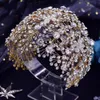 Bling Headpieces Hairbands Shinning Tiaras And Crowns Bride Crystal Wedding Crown Queen King Hair Jewelry Head Accessories Silver Gold
