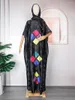 Vêtements ethniques Abayas pour femmes Dubaï Luxe 2023 Boubou de soie Robe de mode musulmane Caftan Marocain Robes de fête de mariage Robe Djellaba