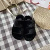 Plataforma de lã chinelos fofos slides de pele designer mulheres inverno casa chinelo quente pelúcia grossa sola mulheres sliders moda ao ar livre sapatos tamanho 35-42