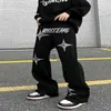 Mäns jeans män jeans harajuku vintage stjärna lösa mens y2k streetwear hiphop överdimensionerade mönstrade casual byxor kvinnor koreanska estetik grungek9d9 x0911