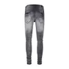 Dżinsy amiryes dżinsy designerskie spodnie Man Mens Jean JB NOWOŚĆ STARY STARY Uszkodzony MX1 Kamuflaż Wzór fali Patchwork Mashed Grey Men's Fashion Bei1