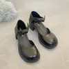 Jurk Schoenen Deonte Mary Jane Vrouwen Enkele 2023 Japanse Wilde Jk Uniformen Studenten Dikke Hakken Antislip Baotou Prinses