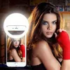 USB -laddning LED Selfie Ring Light Mobile Lens LED Selfie Lamp Ring för iPhone för Samsung Xiaomi Telefon Selfie Light