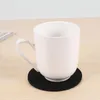 Tovagliette rotonde in feltro per tazza, scatola portaoggetti per ciotola, tazza, tovagliette in piatto di vetro, accessori per bevande, 10 pezzi isolati