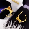 Marli oorbellen dames voor designer oorbel diamant verguld officiële replica premium cadeau piramidevorm ingelegd met natuurlijke edelstenen e002