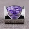 Natural Gemstone Amethyst Diamond Necklace Iced Out Pendant Lixury Necklace Cool Necklaces Men Chain Best Friend Jewelry Crystal Jewellery Gems And Jewels