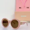 wacthtok Miu sunglasses oval frame miu Sunglasses designer Women's radiation resistant personality Men's retro glasses board High grade high appearance value