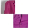 Damespakken Street chic tuniek hoge taille lange mouw zwart roze blazer jas dames 2023 lente vrouwelijke mode kleding