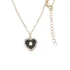 Collier pendentif de luxe en forme de cœur d'amour, bijoux en acier inoxydable, cadeau de noël plaqué, chaîne en argent délicat, colliers Gesigners pour femmes, bijoux