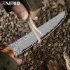 Damascus Staal Keukenmes 5 inch Full Tang Blade Super scherp Japans VG10 Mes Ergonomisch Gestabiliseerd houten handvat