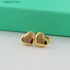 Stud Love Heart Designer Stud Boucles d'oreilles de luxe T Mode Titane 18 carats Or rose Boucle d'oreille en argent pour femmes Lady Party Cadeau de mariage Fiançailles Bijoux simples T230911