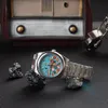 Montre décontractée pour hommes avec mouvement mécanique automatique bracelet en acier inoxydable cadran en céramique boucle pliante montre de couple à la mode