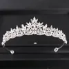 Luxury Rhinestone Bridal Crown Tiara Silver Plated Crystal Prom Crowns Headband Wedding Hair Accessories Jewelry Crown