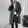 Trenchs pour hommes coréens épaissir chaud long automne hiver surdimensionné couleur unie décontracté homme vestes mode 5XL mâle en vrac