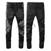 Mens Jeans 2022SS new European and American mens designer hiphop jeans high street fashion tide brand cycling motorcycle wash patch letter loose fit pants High Quali